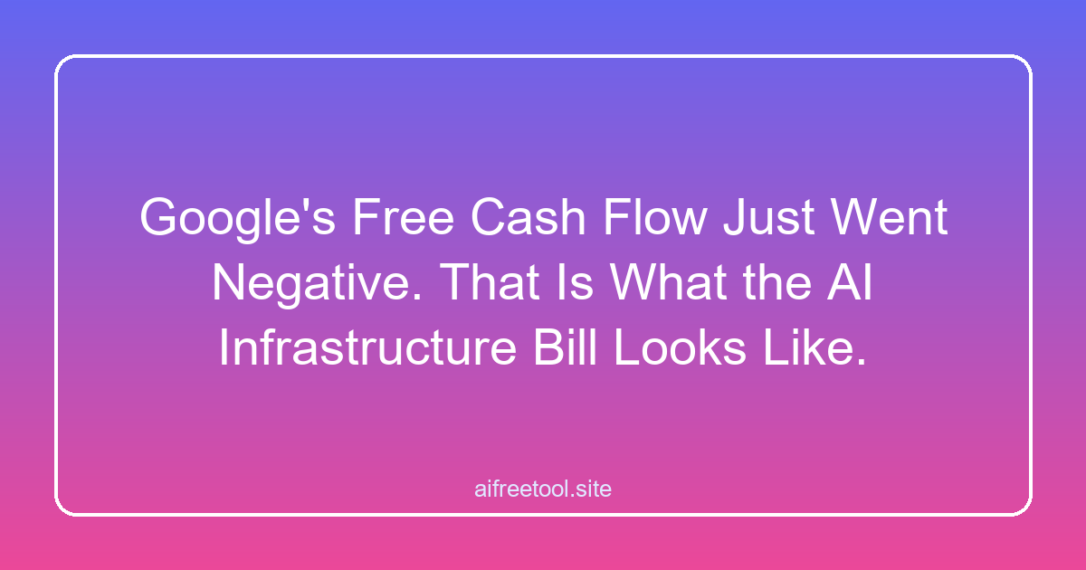 Google's Free Cash Flow Just Went Negative. That Is What the AI Infrastructure Bill Looks Like.