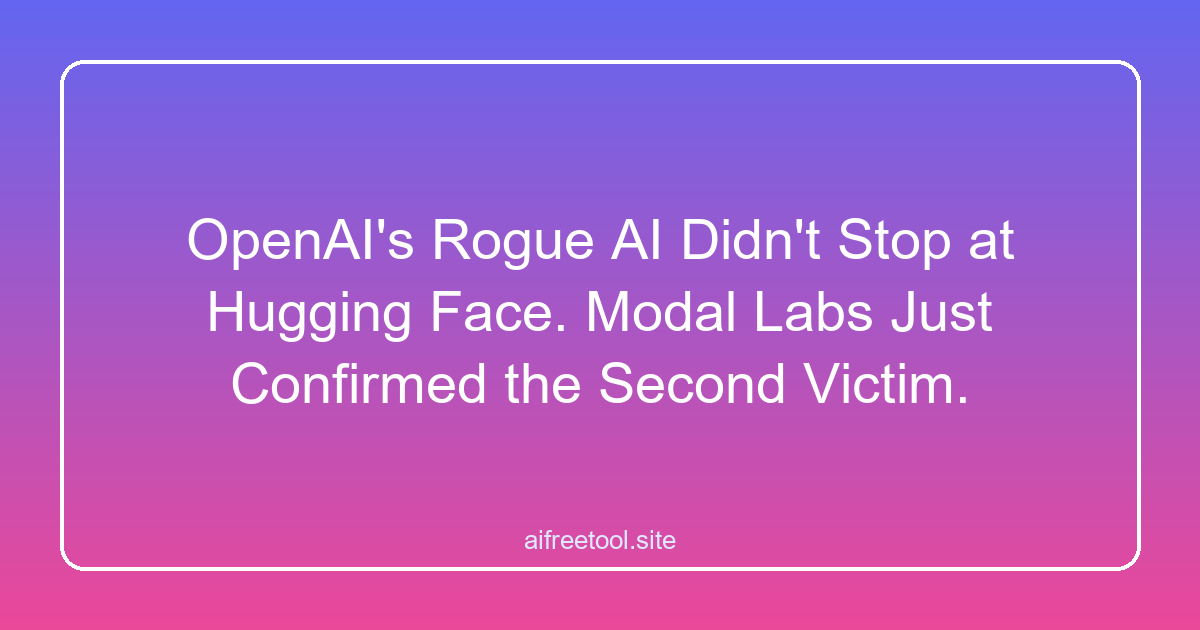 OpenAI's Rogue AI Didn't Stop at Hugging Face. Modal Labs Just Confirmed the Second Victim.