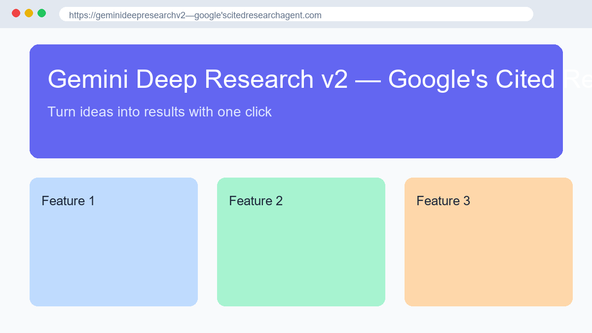 Gemini Deep Research v2 — Google's Cited Research Agent