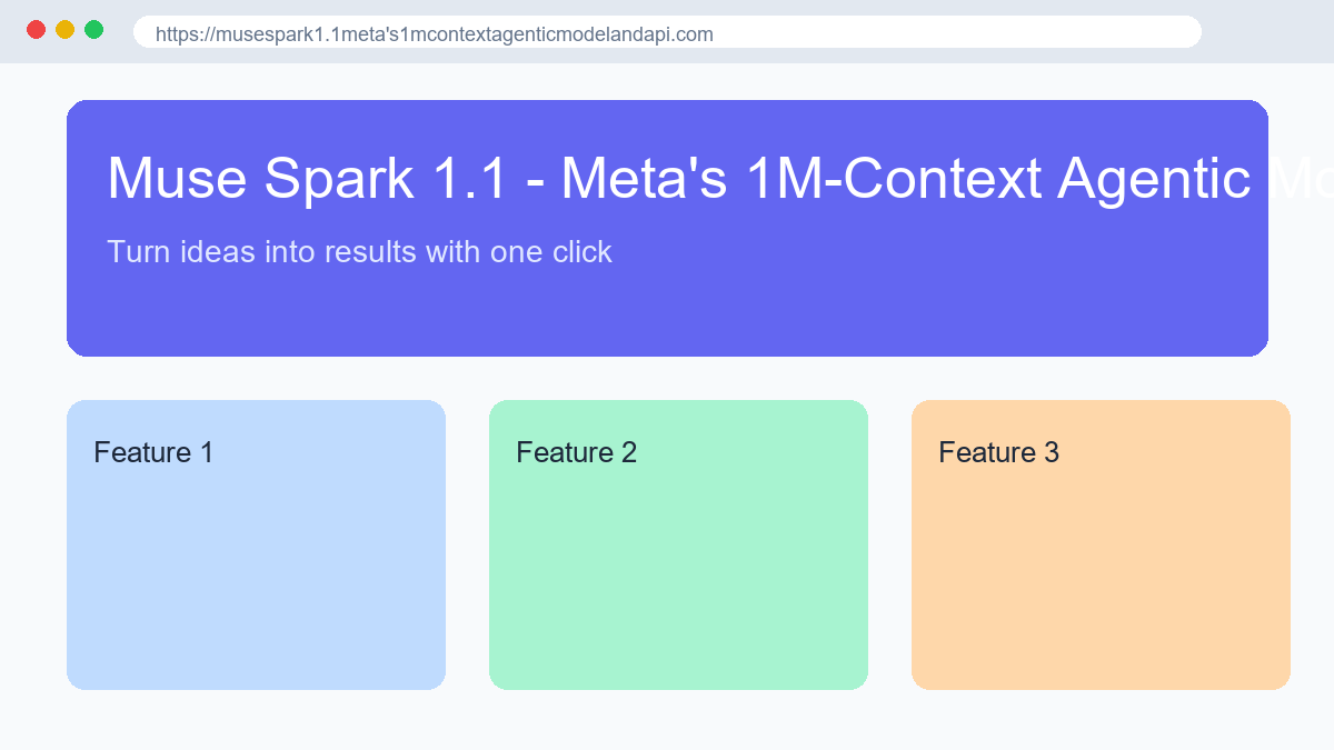 Muse Spark 1.1 - Meta's 1M-Context Agentic Model and API