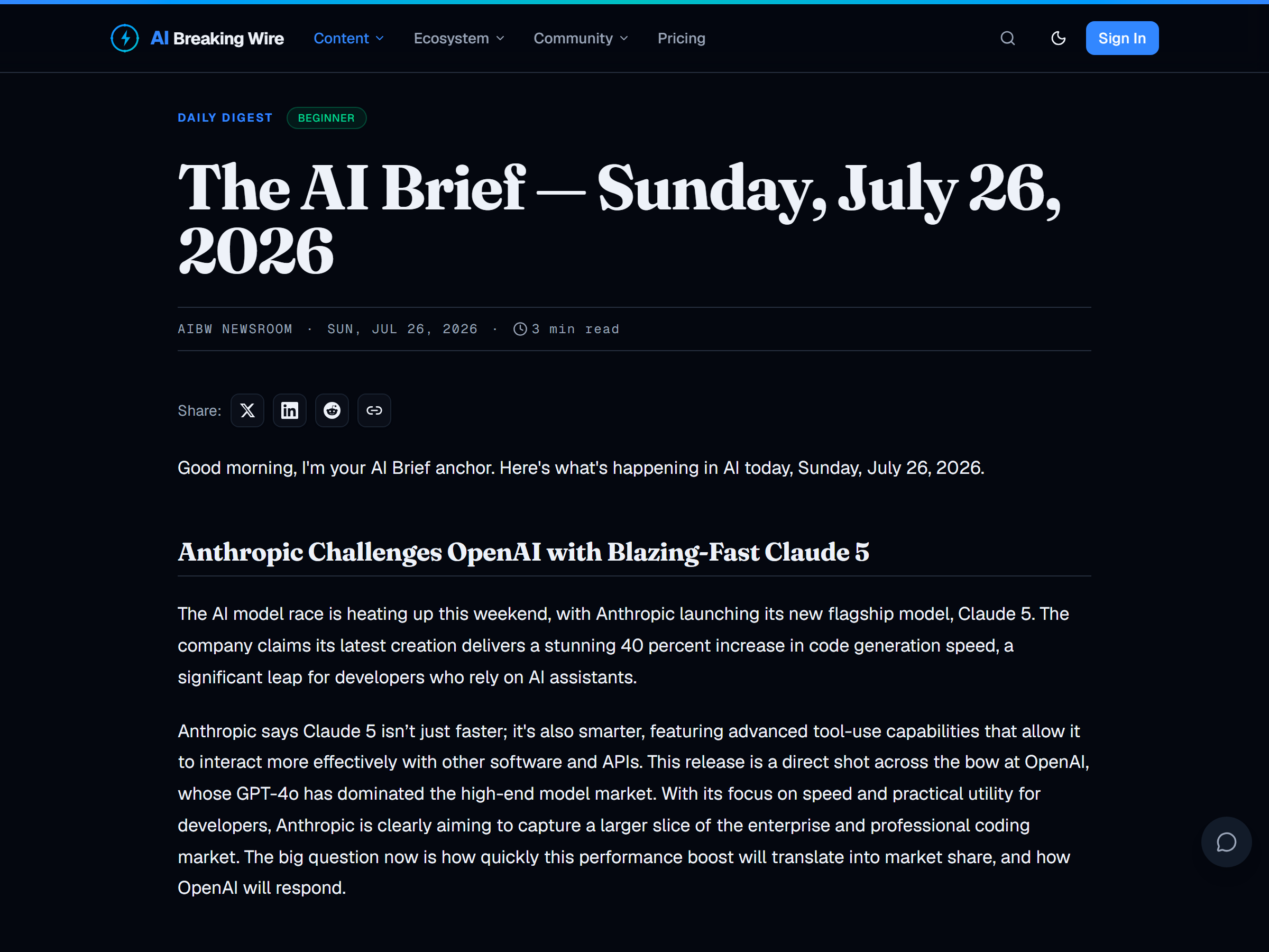 AI Breaking Wire