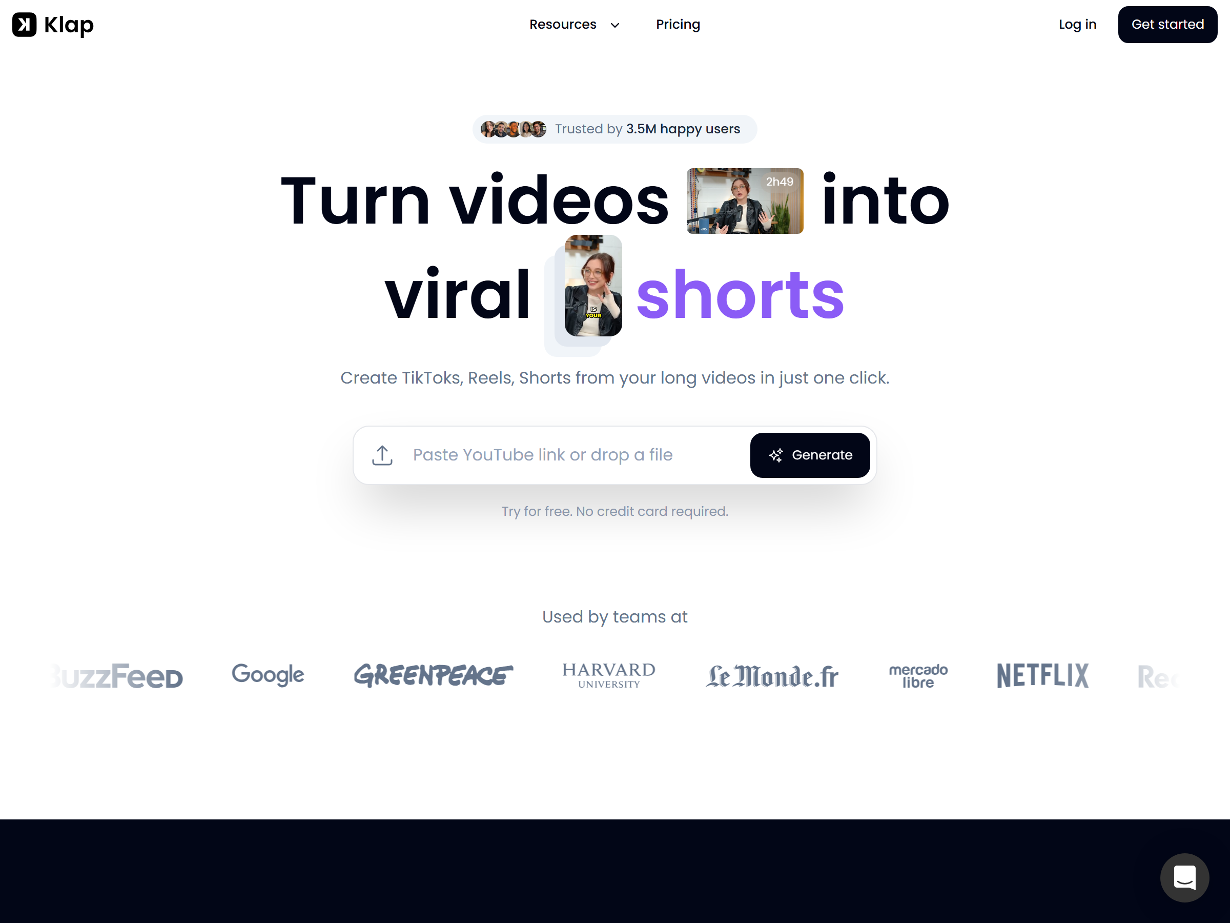 Klap - Turn Videos Into Viral Shorts