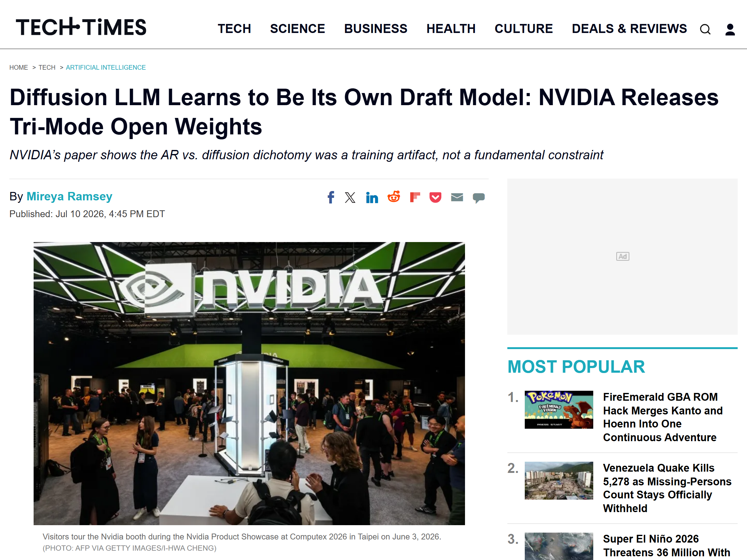 TechTimes - Diffusion LLM Self-Speculation Analysis