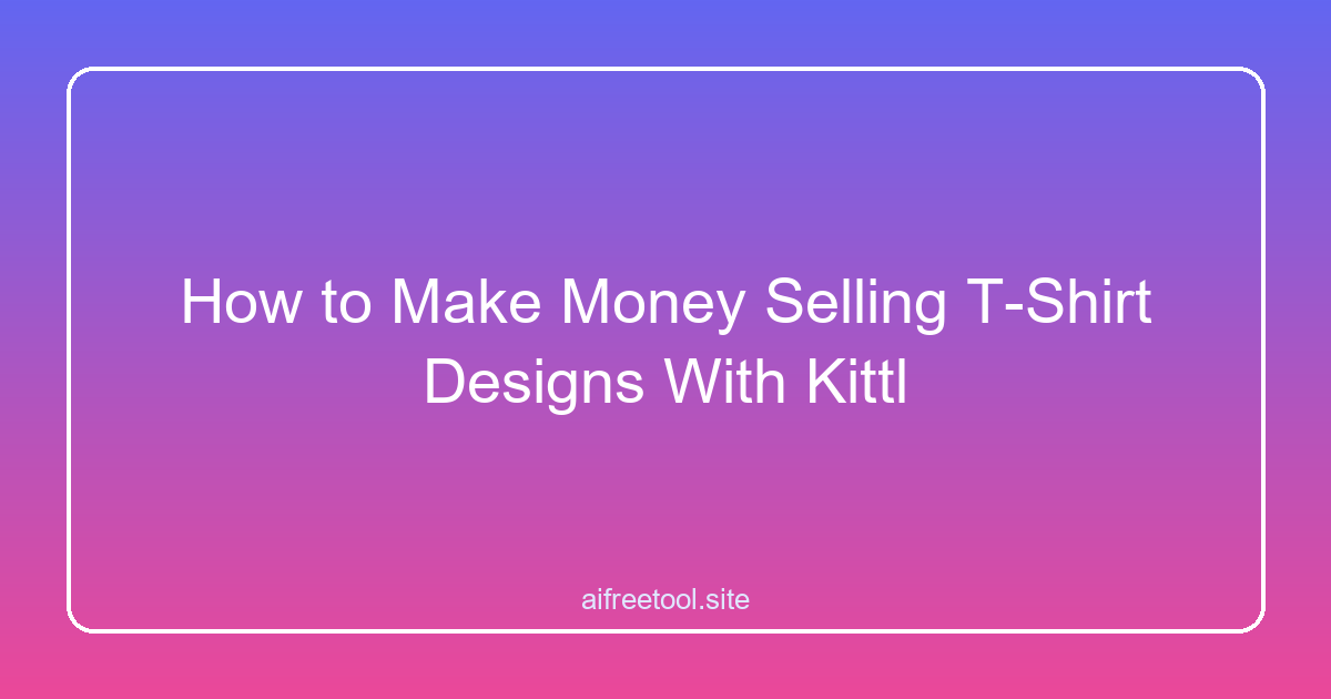 How to Make Money Selling T-Shirt Designs With Kittl