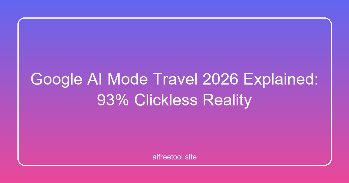 Google AI Mode Travel 2026 Explained: 93% Clickless Reality