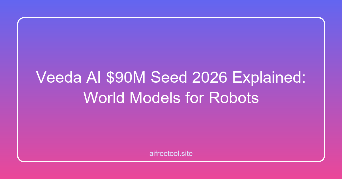 Veeda AI $90M Seed 2026 Explained: World Models for Robots