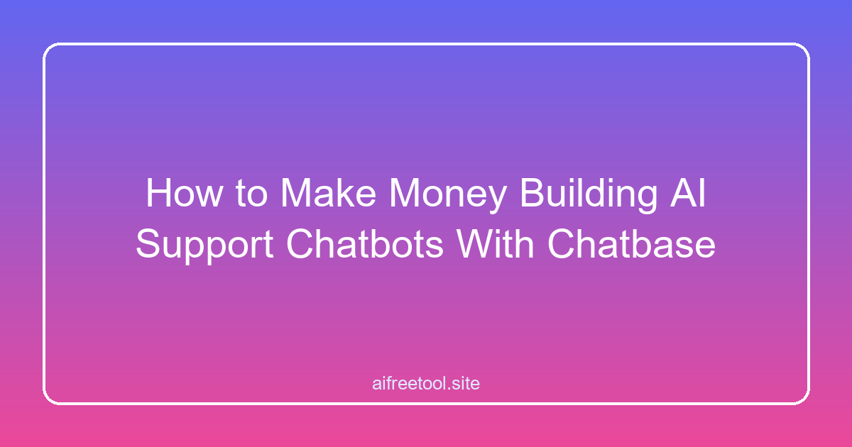 How to Make Money Building AI Support Chatbots With Chatbase