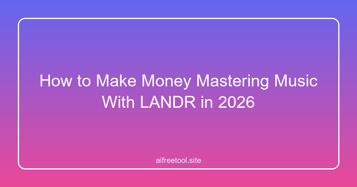 How to Make Money Mastering Music With LANDR in 2026