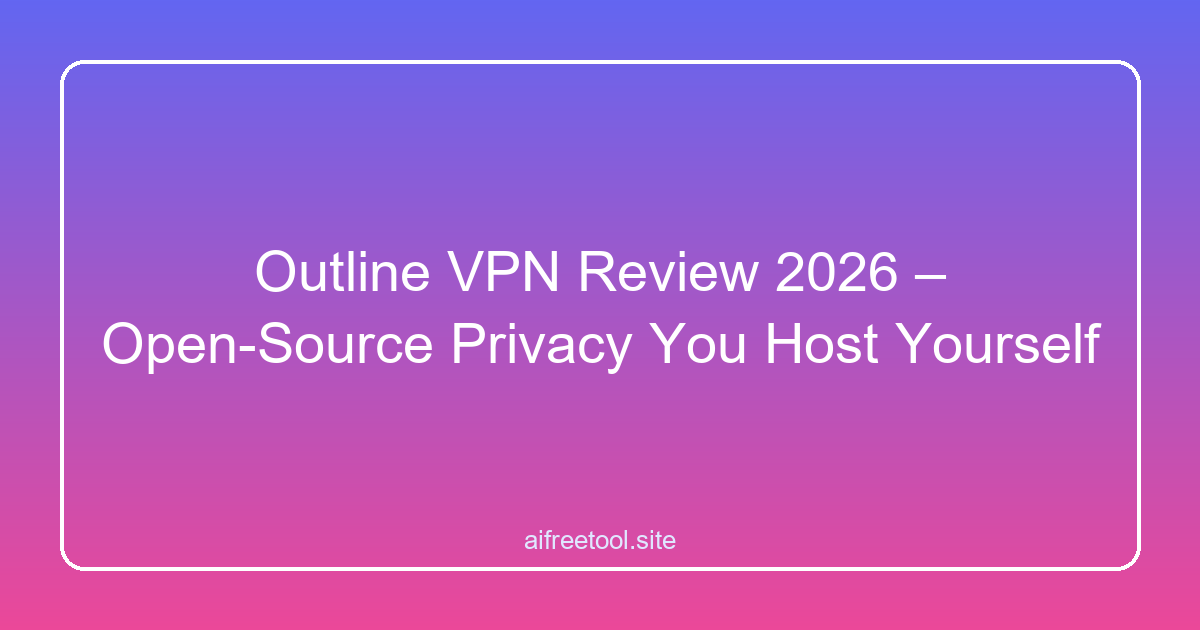 Outline VPN Review 2026 – Open-Source Privacy You Host Yourself
