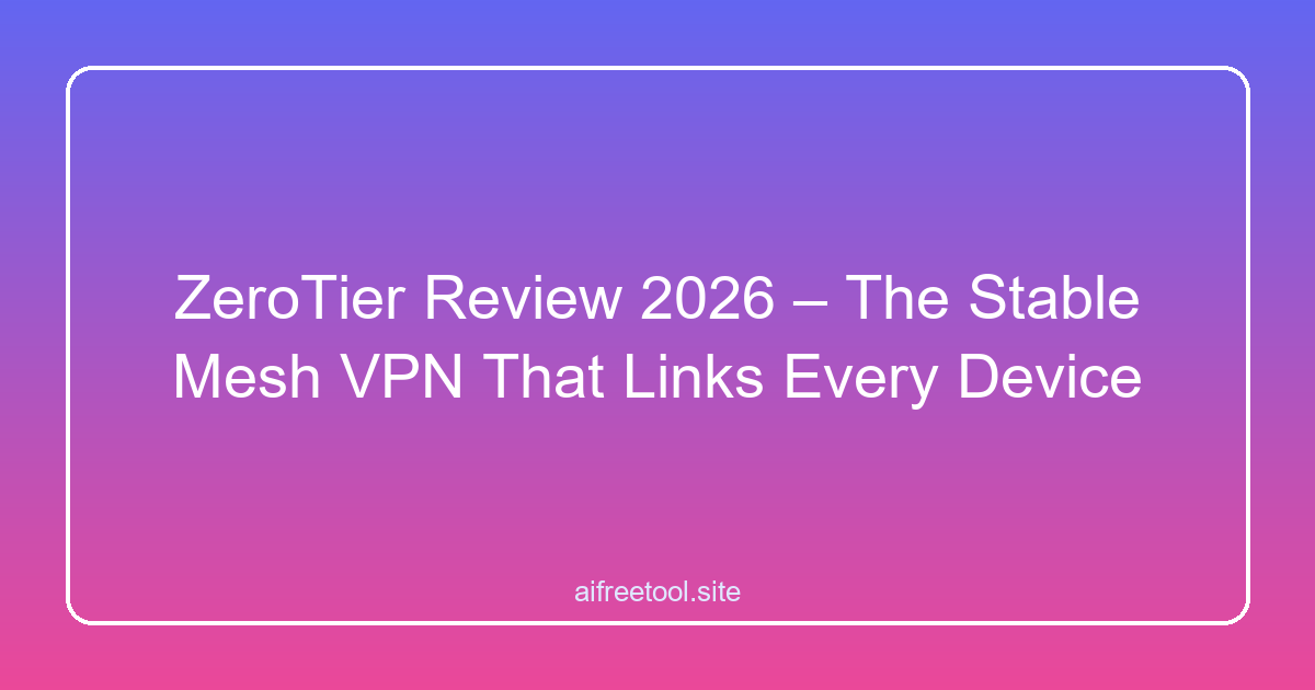 ZeroTier Review 2026 – The Stable Mesh VPN That Links Every Device