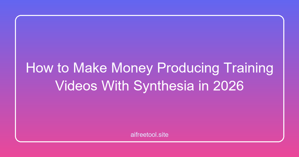 How to Make Money Producing Training Videos With Synthesia in 2026
