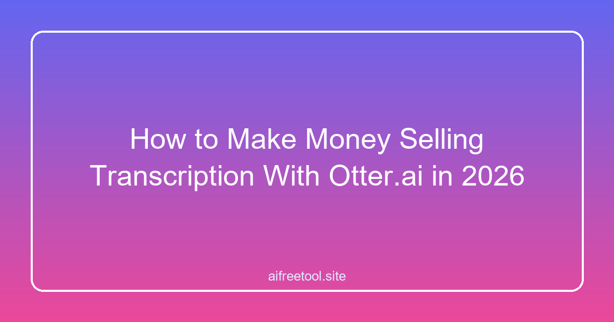 How to Make Money Selling Transcription With Otter.ai in 2026