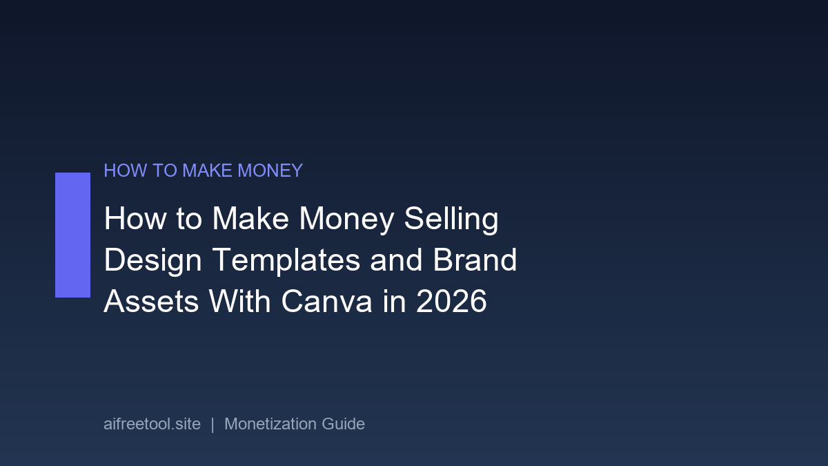 How to Make Money Selling Design Templates and Brand Assets With Canva in 2026