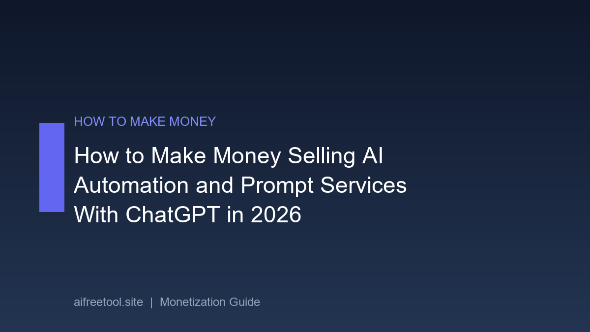 How to Make Money Selling AI Automation and Prompt Services With ChatGPT in 2026