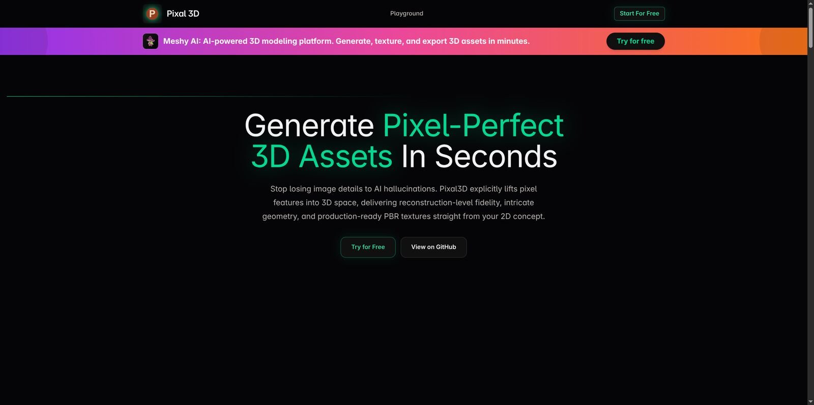 Pixal3D - Pixel-Aligned High-Fidelity Image to 3D Generation