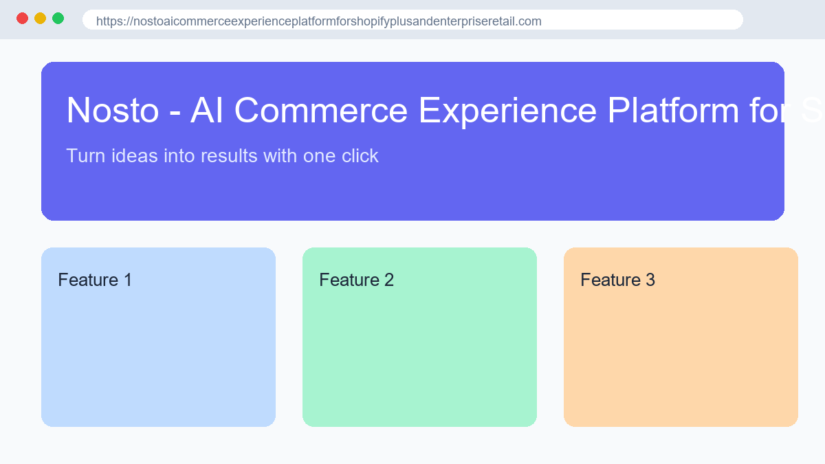 Nosto - AI Commerce Experience Platform for Shopify Plus and Enterprise Retail