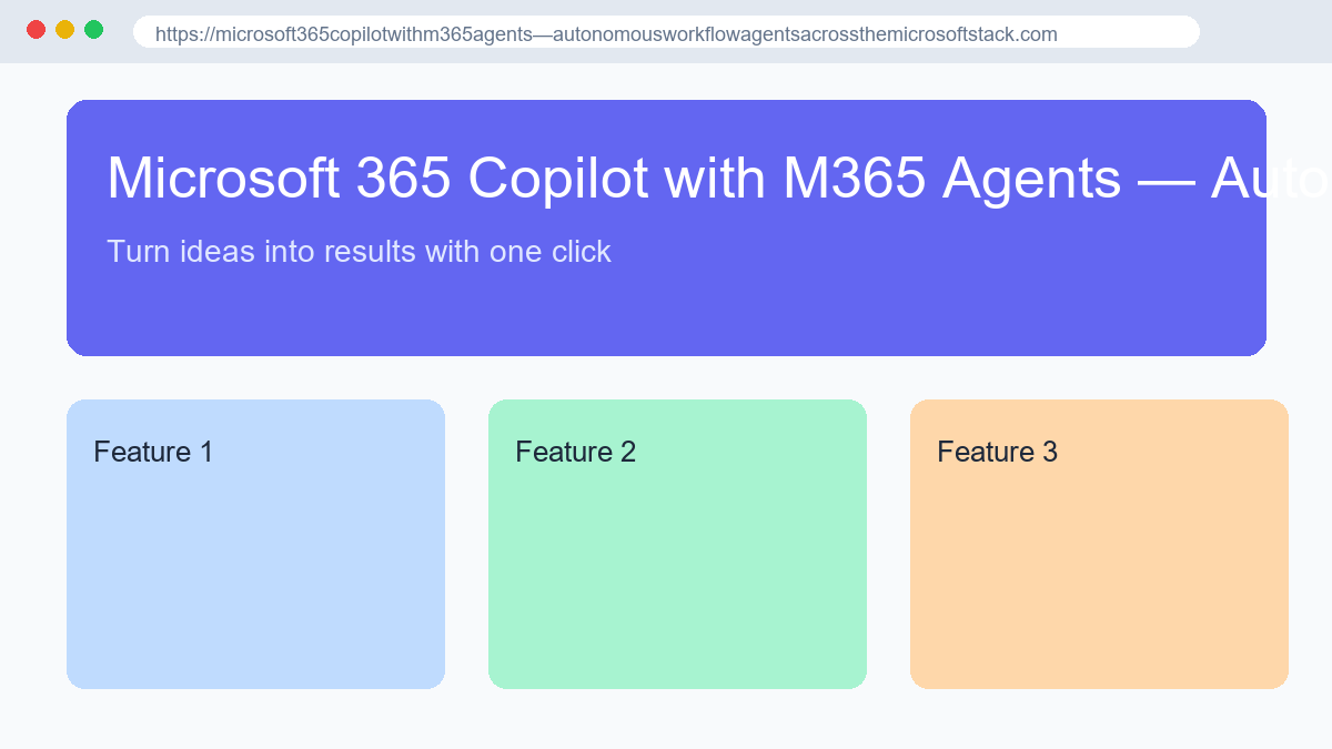 Microsoft 365 Copilot with M365 Agents — Autonomous Workflow Agents Across the Microsoft Stack