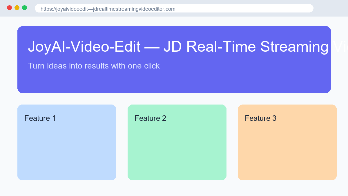 JoyAI-Video-Edit — JD Real-Time Streaming Video Editor