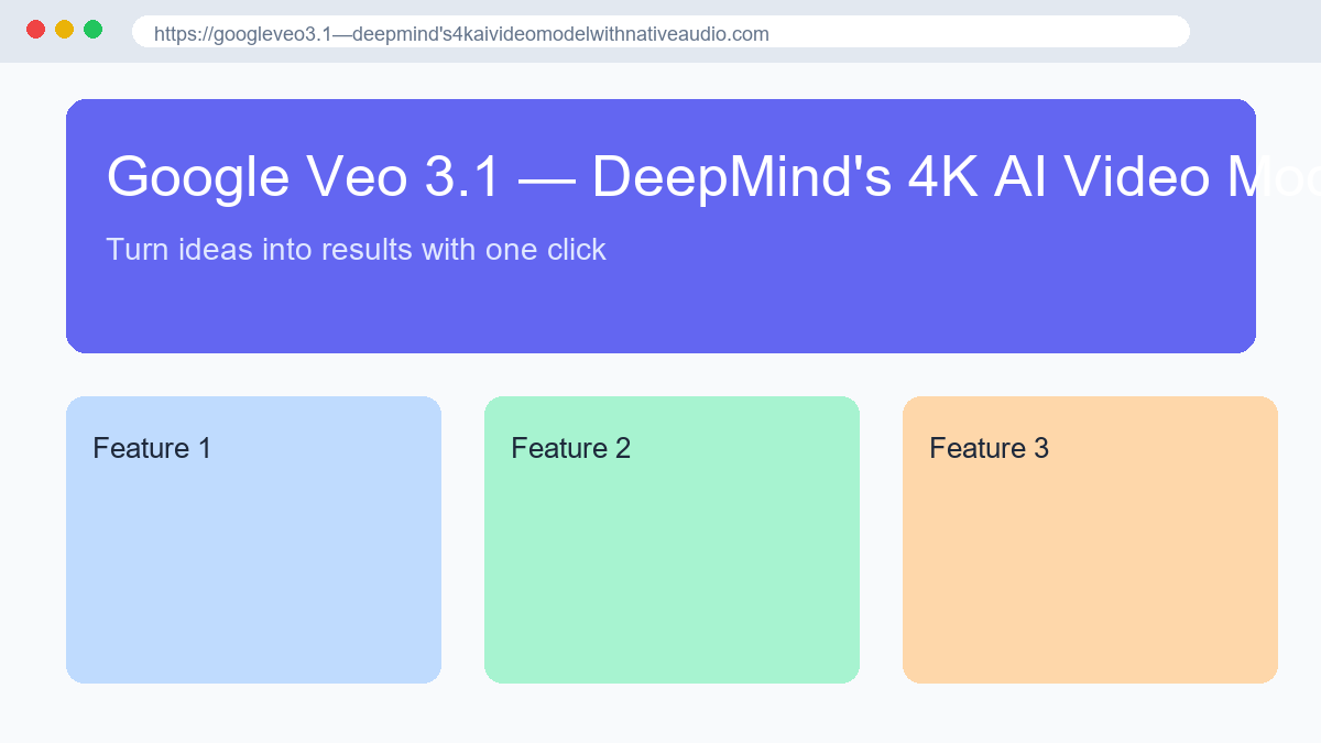 Google Veo 3.1 — DeepMind's 4K AI Video Model With Native Audio