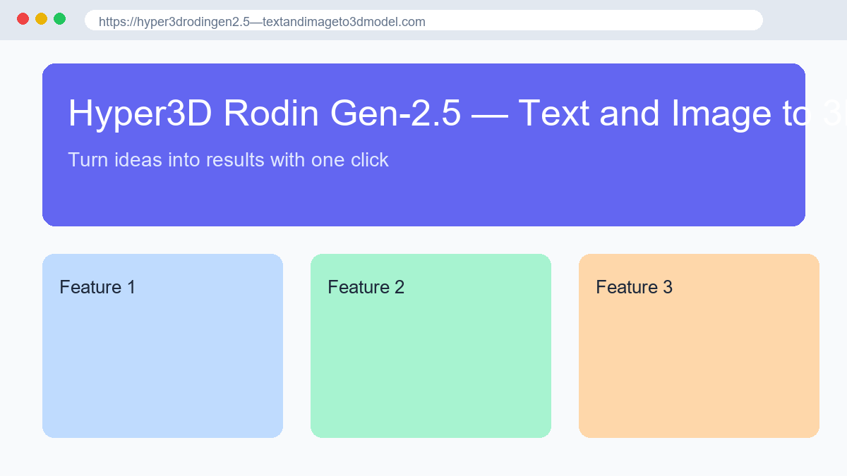 Hyper3D Rodin Gen-2.5 — Text and Image to 3D Model