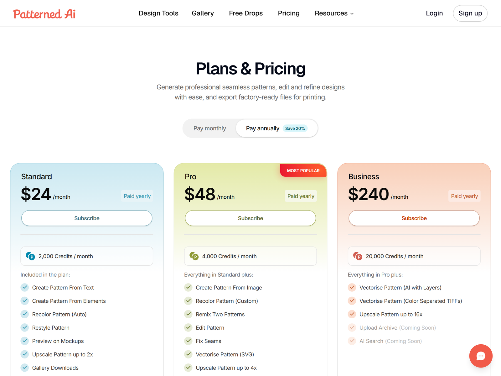 PatternedAI Pricing