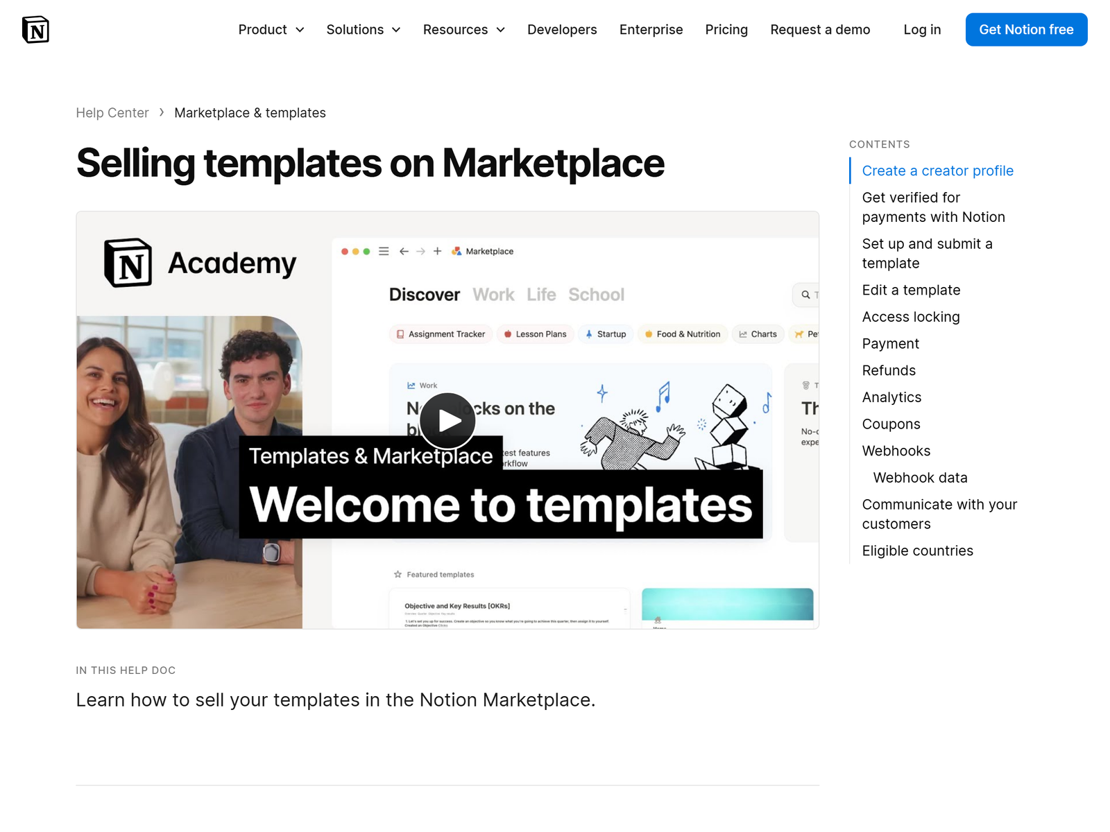 Notion Marketplace Seller Guide