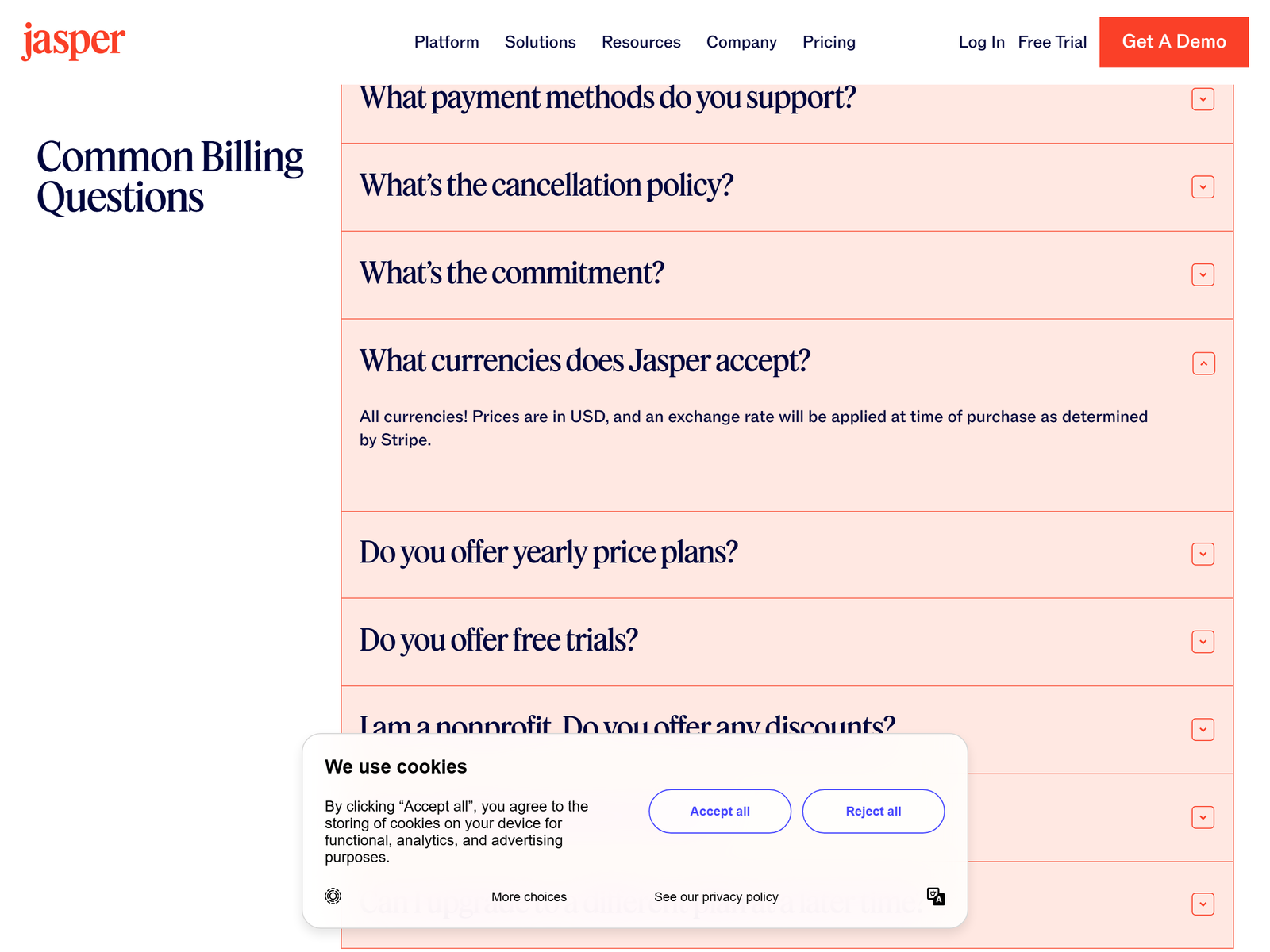 Jasper Pricing Plans