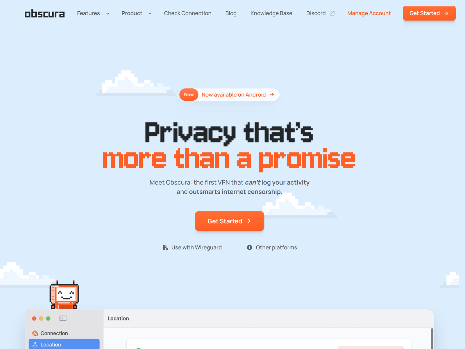 Obscura VPN official site and technical FAQ