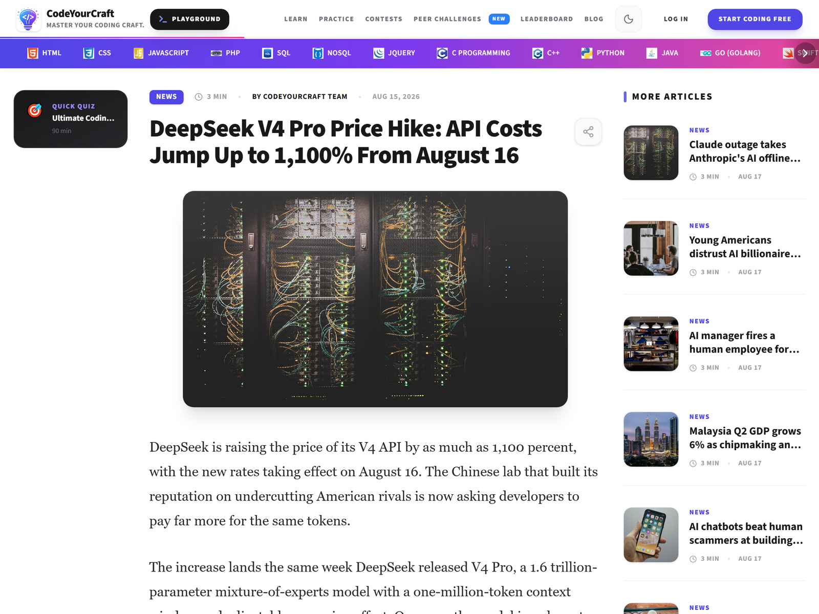 CodeYourCraft Price Hike Breakdown