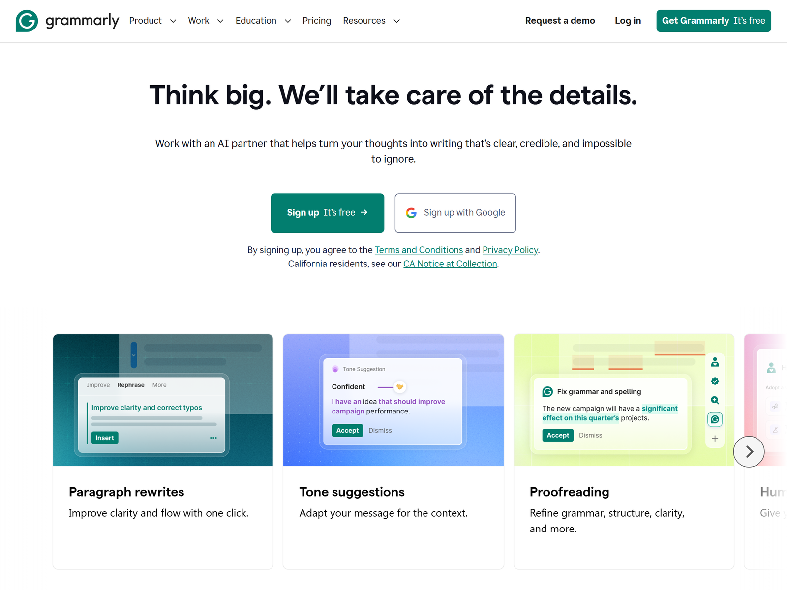 Grammarly Writing Assistant