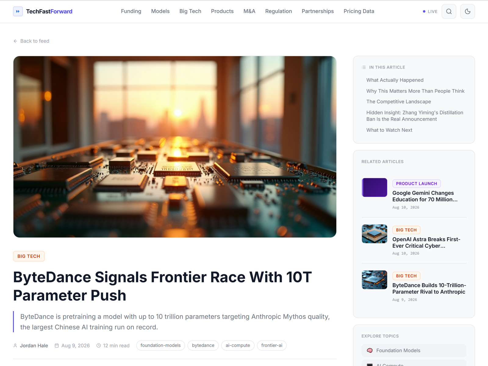 TechFastForward ByteDance frontier push