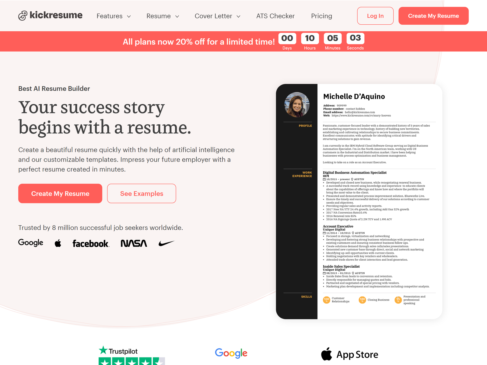 Kickresume AI Resume Builder