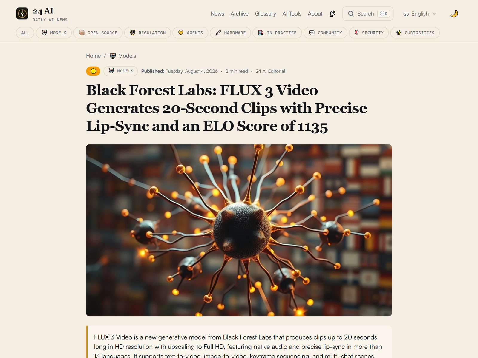 24 AI - FLUX 3 Video ELO 1135 and Lip-Sync