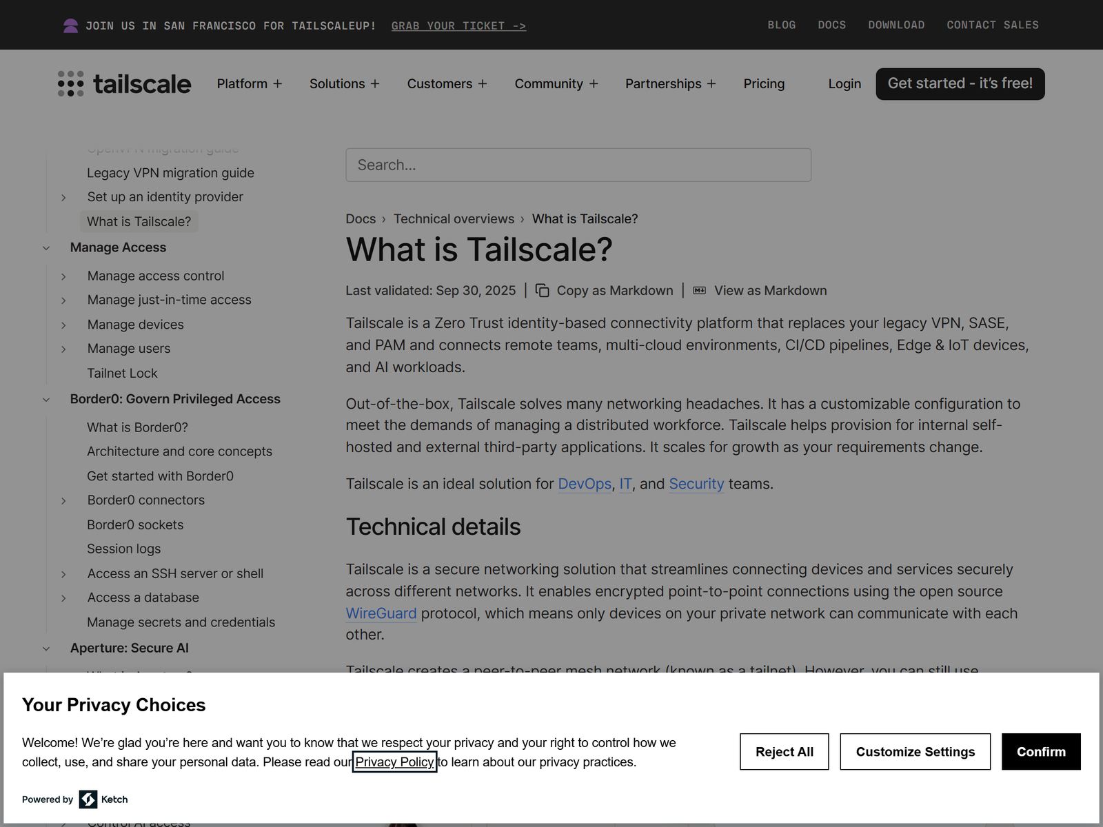 Tailscale documentation: what is Tailscale
