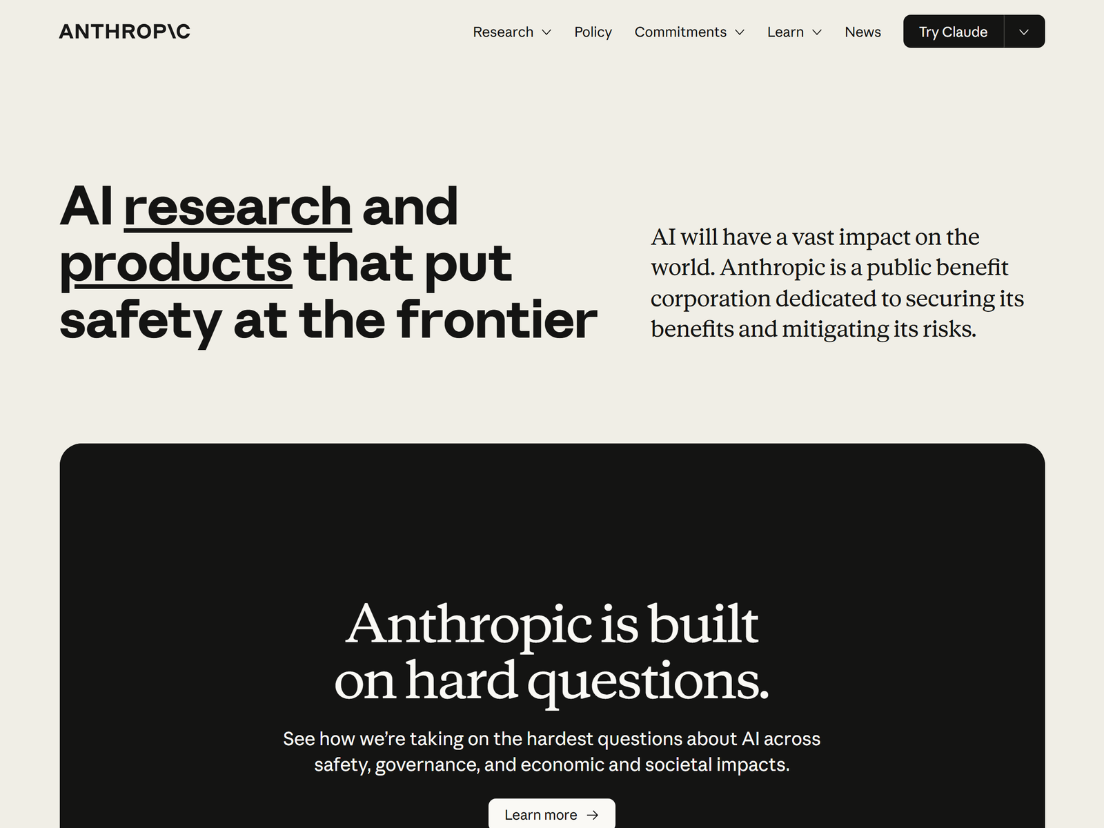 Anthropic official site