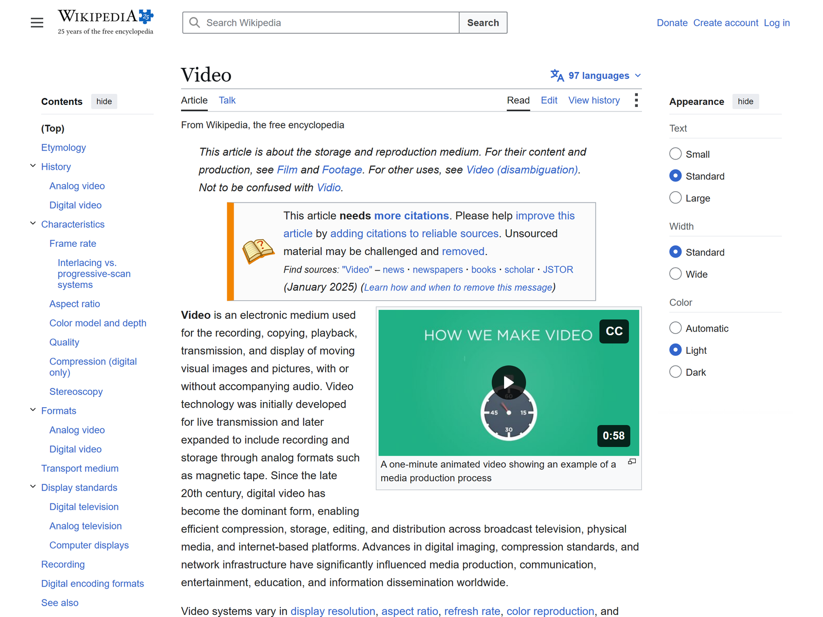 Video (Wikipedia)