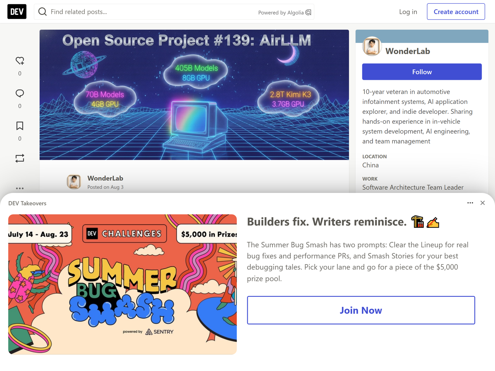 Dev.to AirLLM project deep dive