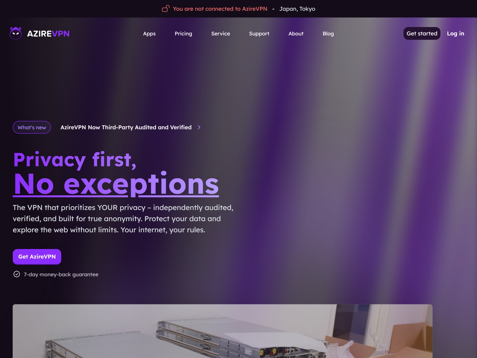 AzireVPN official site