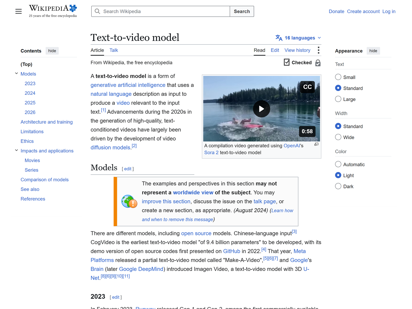 Text-to-Video Model Overview