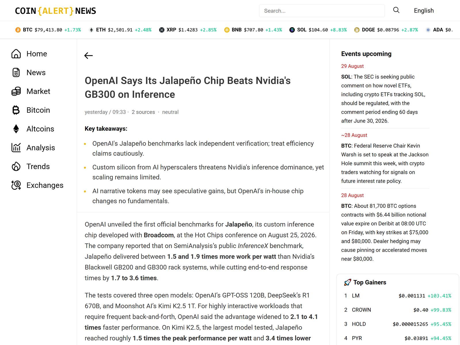 CoinAlert News on Jalapeño Vera Rubin comparison