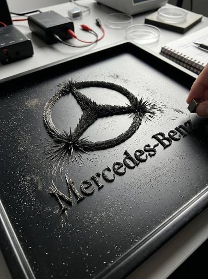 Preview of prompt 363 - Iron-Filing Magnetic Logo