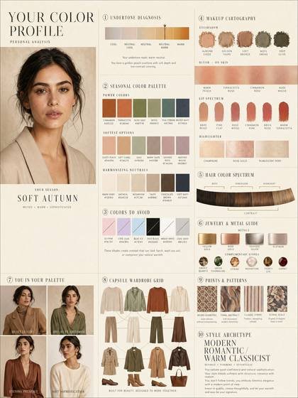 Preview of prompt 364 - Luxury Personal-Color Profile Infographic