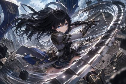 Preview of prompt 113 - Female Warrior Anime Illustration