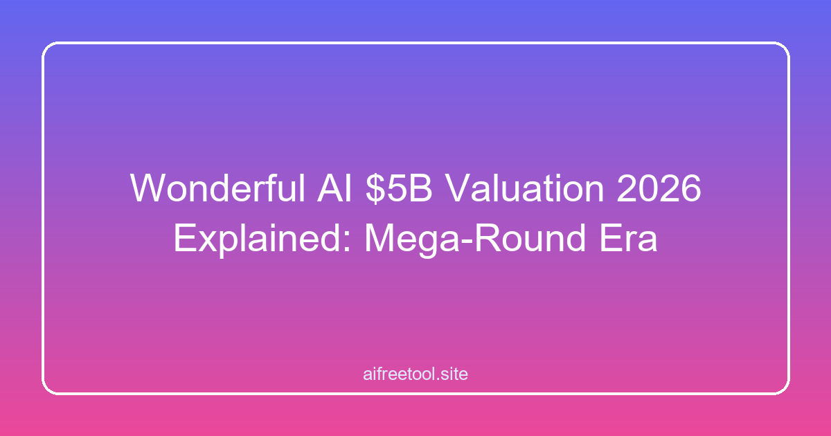 Wonderful AI $5B Valuation 2026 Explained: Mega-Round Era