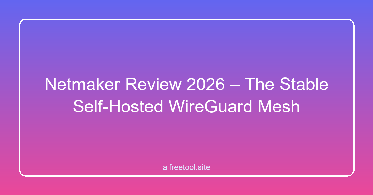 Netmaker Review 2026 – The Stable Self-Hosted WireGuard Mesh