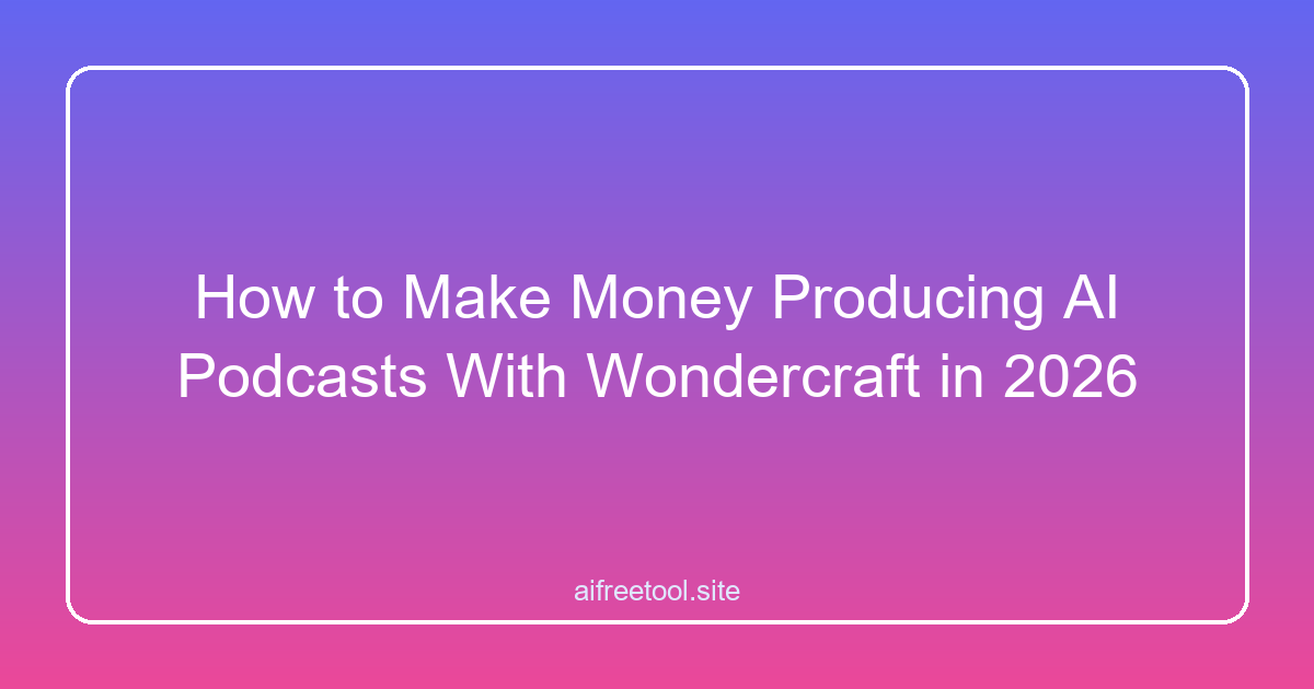 How to Make Money Producing AI Podcasts With Wondercraft in 2026