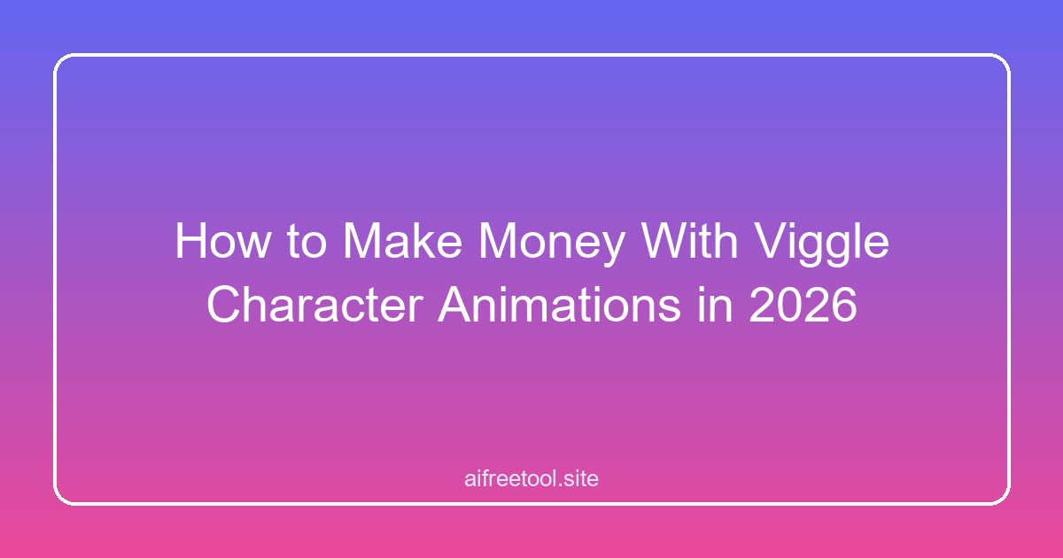 How to Make Money With Viggle Character Animations in 2026