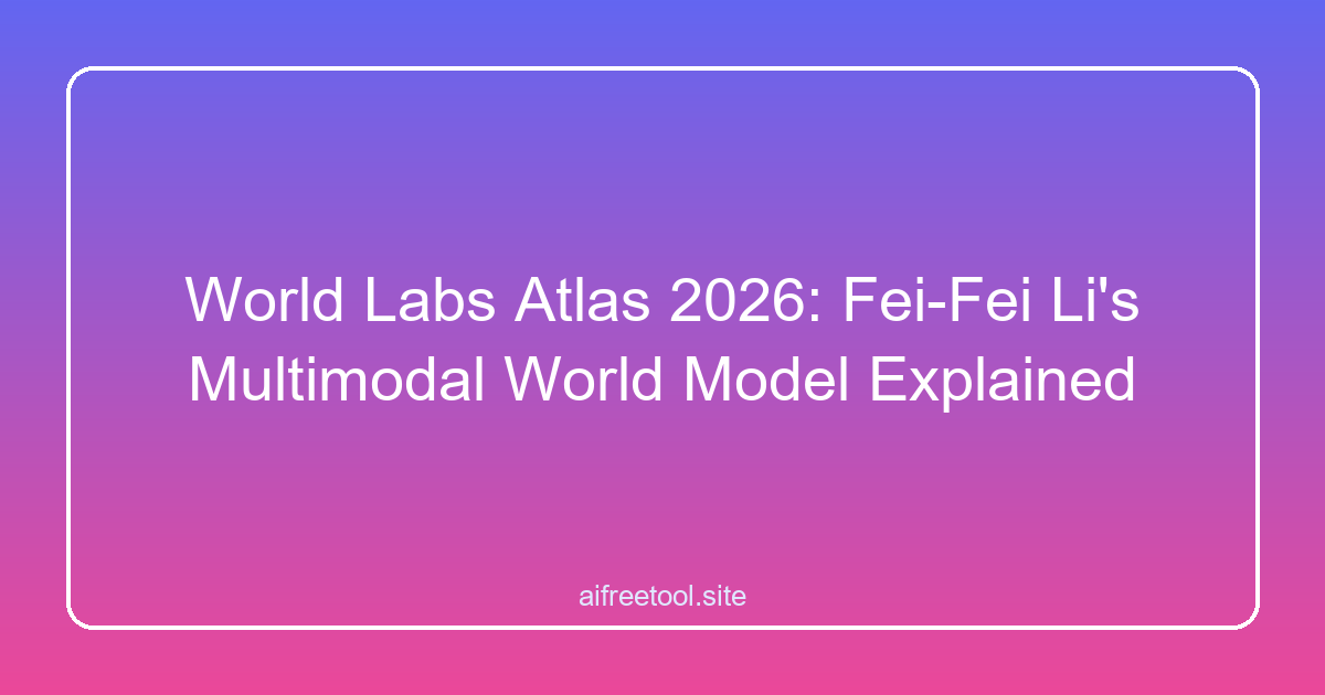 World Labs Atlas 2026: Fei-Fei Li's Multimodal World Model Explained
