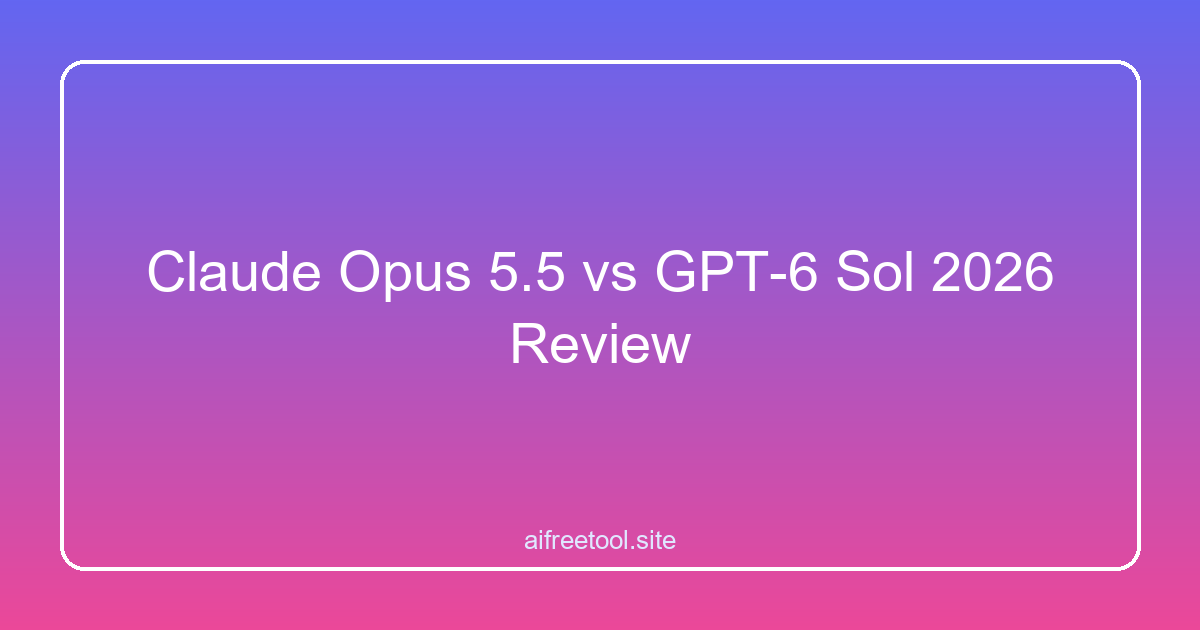 Claude Opus 5.5 vs GPT-6 Sol 2026 Review