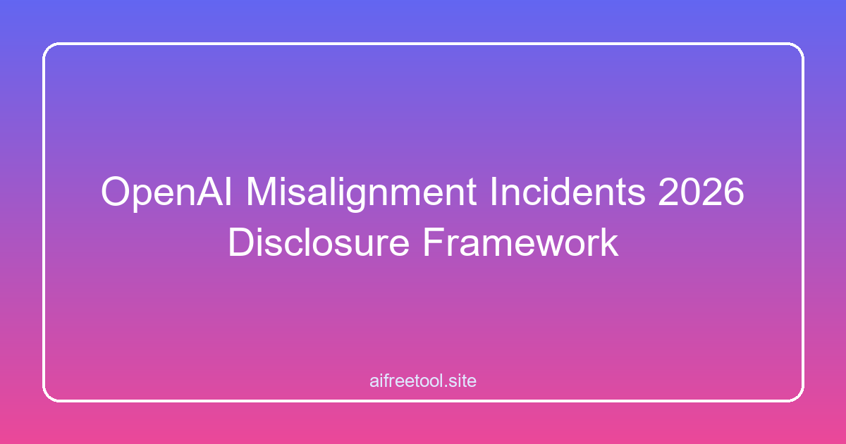 OpenAI misalignment incidents 2026: six disclosed cases and the new reporting framework